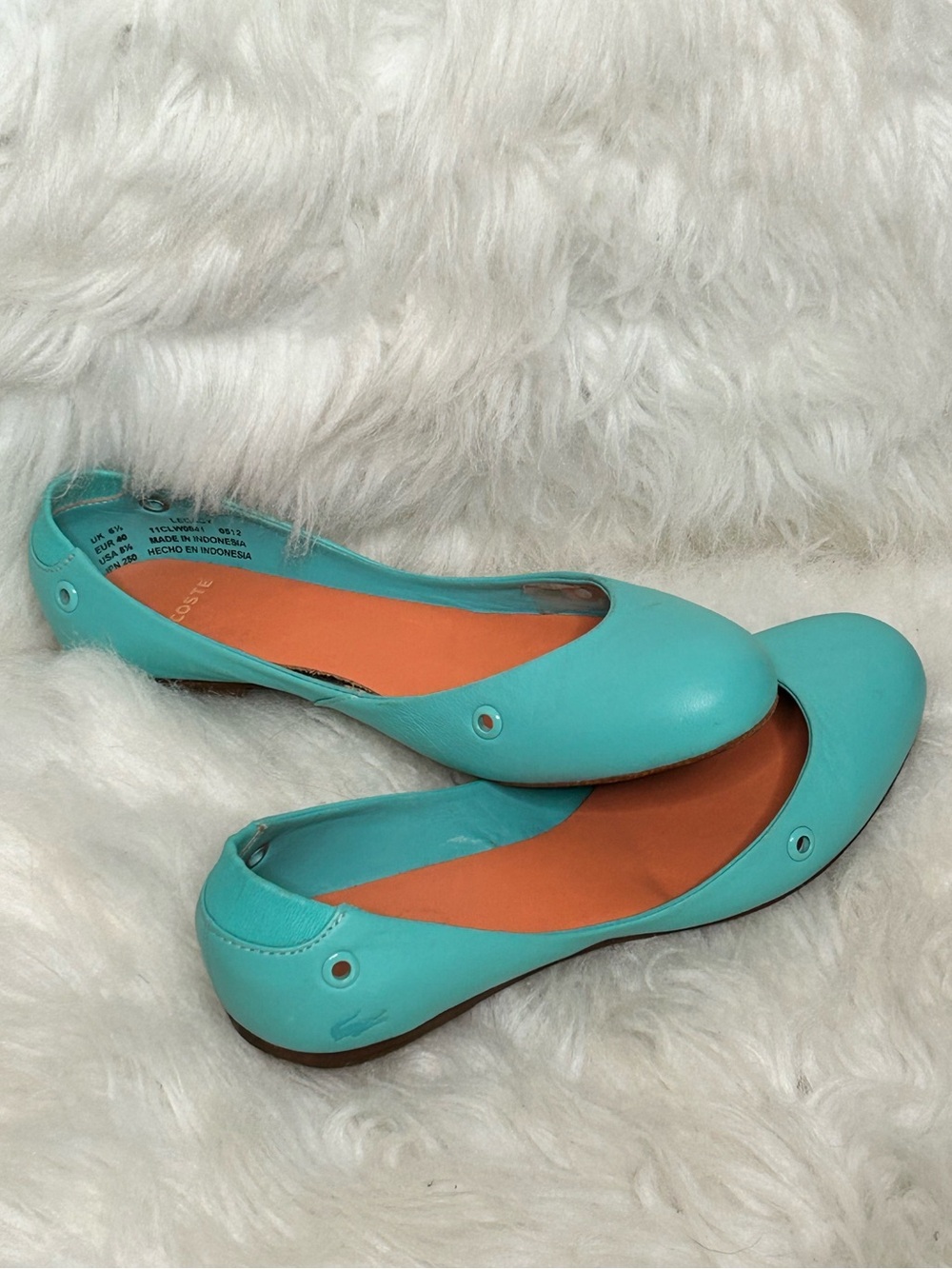 Lacoste Teal/Turquoise Ballet Flats – Women’s Size 8